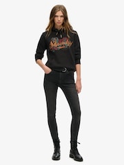 Superdry Black Tattoo Script Graphic Hoodie - Image 1 of 3