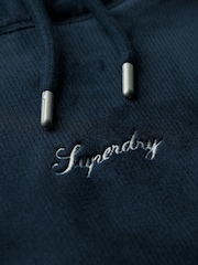 Superdry Blueberry Navy Country Club Velour Loose Hoodie - Image 5 of 5