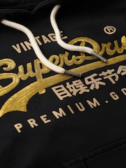 Superdry Jet Black Embellished vl Graphic Hoodie - Image 5 of 5