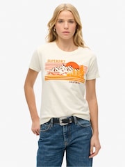 Camiseta ajustada de algodón 100 % a rayas de Superdry - Imagen 1 de 6