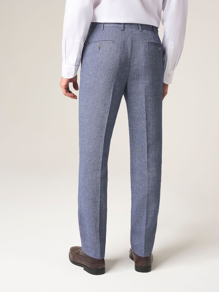 Skopes Blue Tailored Fit Jude Tweed Suit - Image 2 of 6