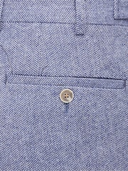 Skopes Blue Tailored Fit Jude Tweed Suit - Image 4 of 6