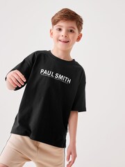 Paul Smith Junior Boys Oversized Short Sleeve Iconic Print 100% Cotton T-Shirt - Image 1 of 7