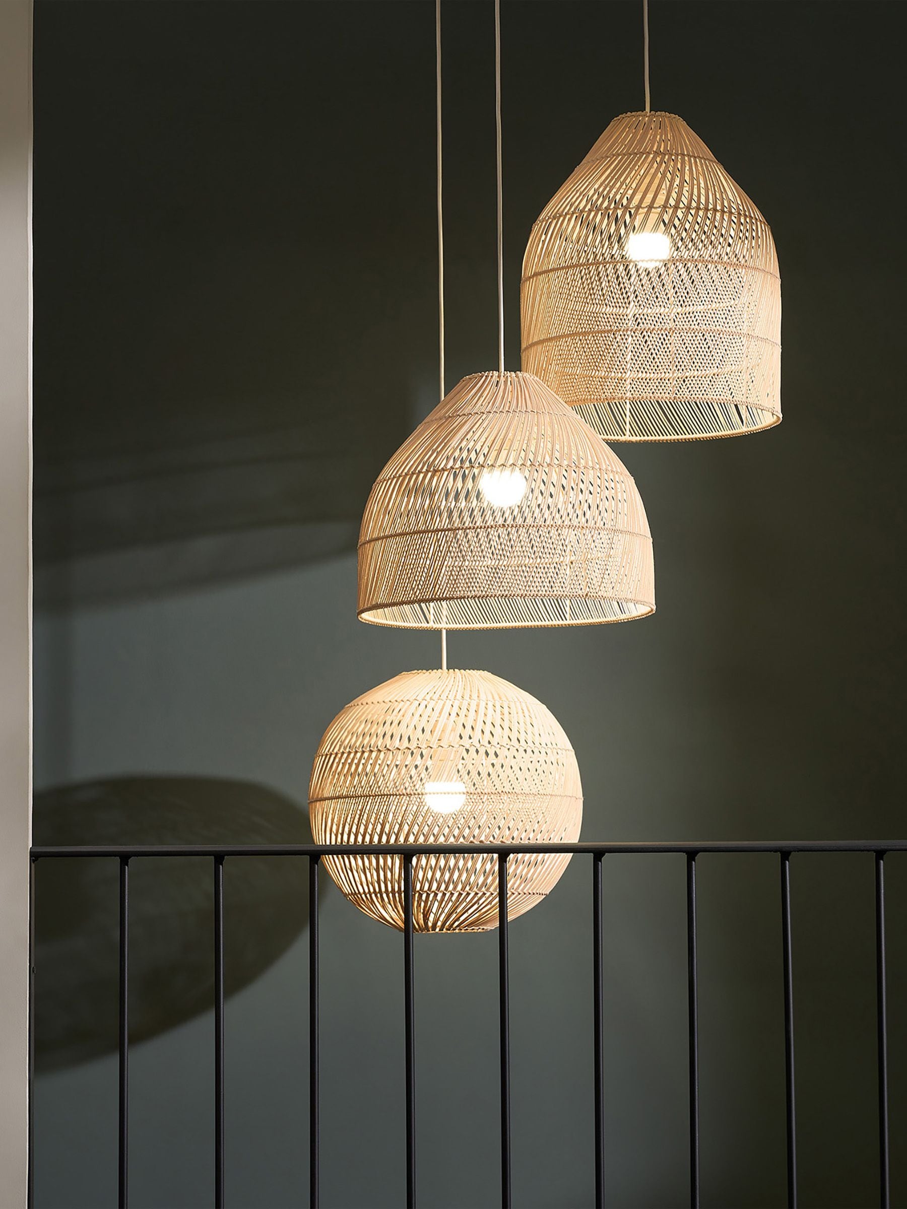 Buy MADE.COM Natural Rattan Java Cluster Ceiling Light from Next Germany