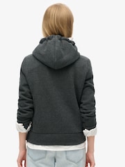 מלאנז' פחם - Superdry קפוצ'ון עם לוגו וינטג' רקום בצבעי ניאון - Image 2 of 6