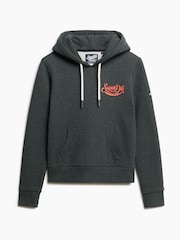 מלאנז' פחם - Superdry קפוצ'ון עם לוגו וינטג' רקום בצבעי ניאון - Image 5 of 6