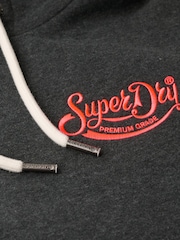 מלאנז' פחם - Superdry קפוצ'ון עם לוגו וינטג' רקום בצבעי ניאון - Image 6 of 6