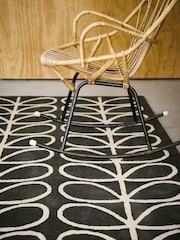 Orla Kiely Brown Linear Stem Geo Wool Rug - Image 1 of 4