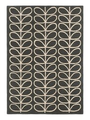 Orla Kiely Brown Linear Stem Geo Wool Rug - Image 2 of 4