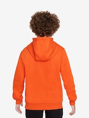 Azul oscuro - Sudadera con capucha sin cierres de polar Club de Nike - Imagen 2 de 3