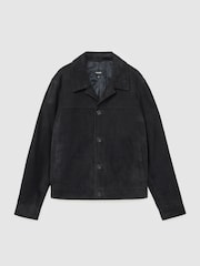 Reiss Taylore Suede Revere-Collar Jacket - صورة 2 من 8