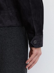 Reiss Taylore Suede Revere-Collar Jacket - صورة 7 من 8