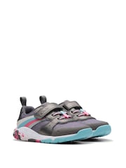Clarks Grey Standard Fit (F) Comb Tidal Star Trainers - Image 3 of 8