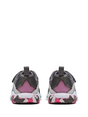 Clarks Grey Standard Fit (F) Comb Tidal Star Trainers - Image 8 of 8