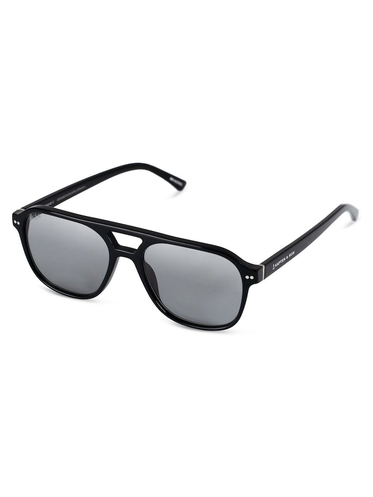 Kapten and Son Black Zurich Oversize Sunglasses - Image 1 of 4 Kapten and Son Black Zurich Oversize Sunglasses - Image 1 of 4