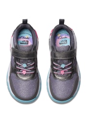 Clarks Grey Standard Fit (F) Gun Tidal Star Trainers - Image 6 of 8