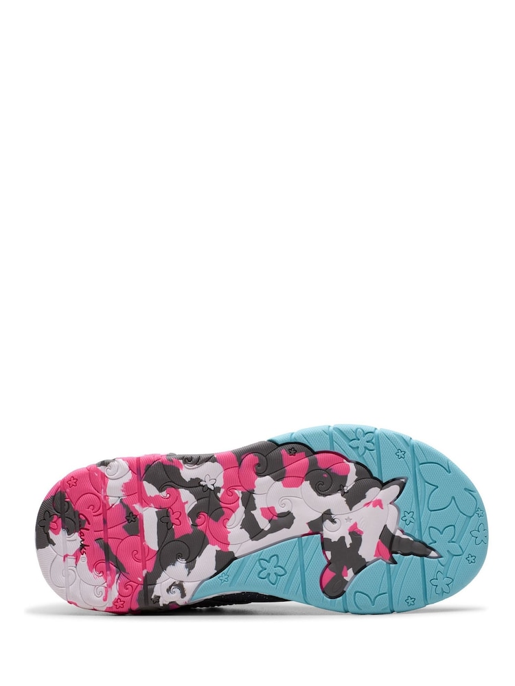 Clarks Grey Standard Fit (F) Gun Tidal Star Trainers - Image 8 of 8