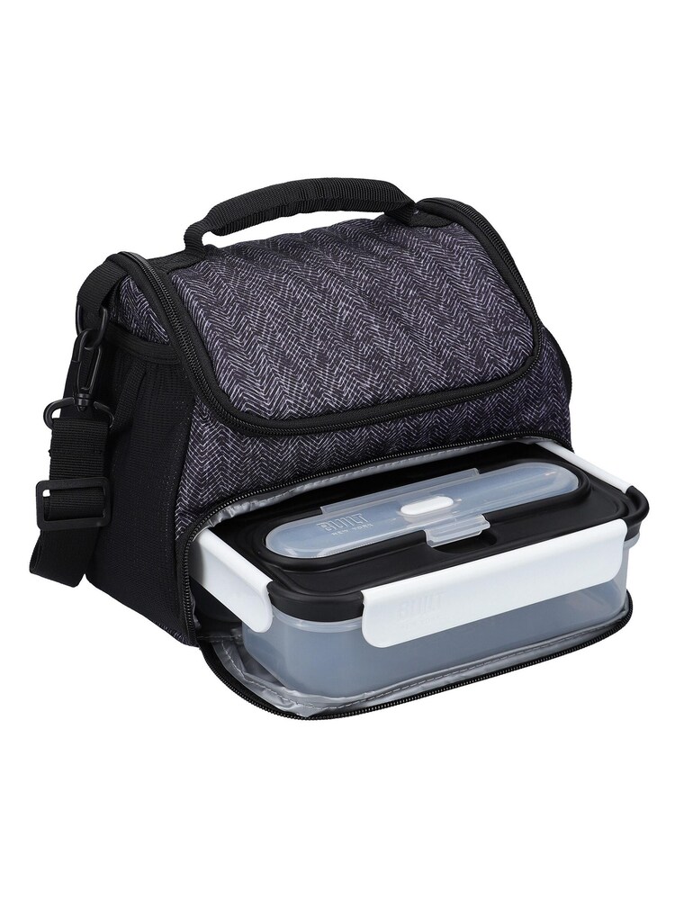 BUILT Black Classic Bento Box With Utensils - Image 2 of 3 BUILT Black Classic Bento Box With Utensils - Image 2 of 3