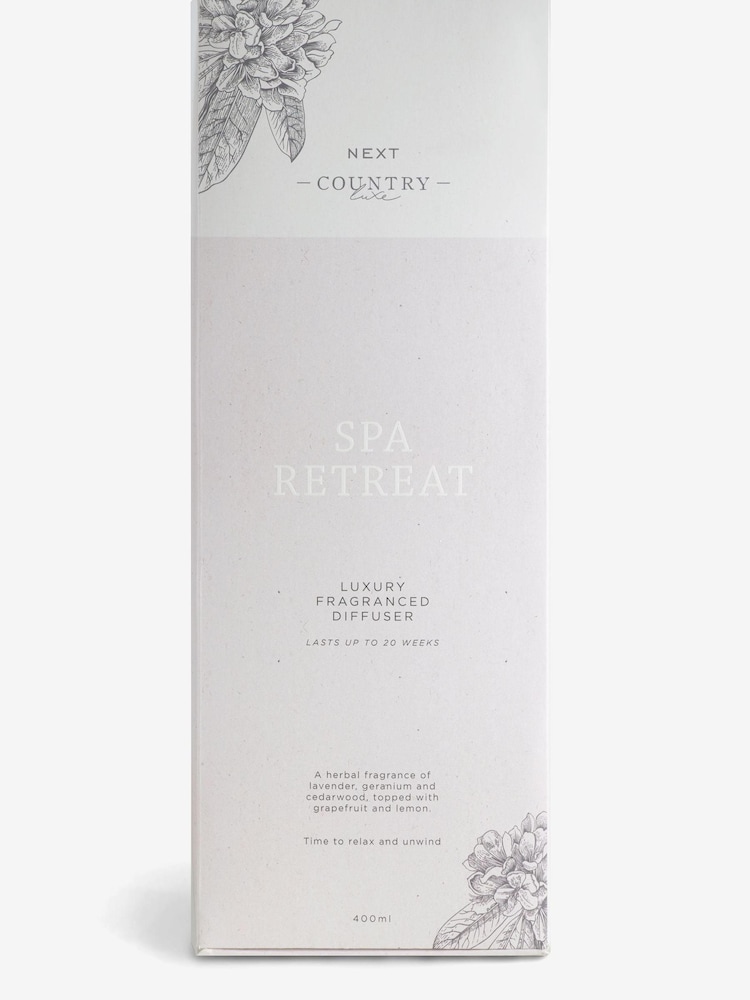 Country Luxe Spa Retreat Lavender & Geranium Fragranced Reed 400ml Diffuser - Image 4 of 4 Country Luxe Spa Retreat Lavender & Geranium Fragranced Reed 400ml Diffuser - Image 4 of 4