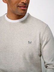 Krem - Crew Clothing Genser med rund hals - Bilde 4 av 5