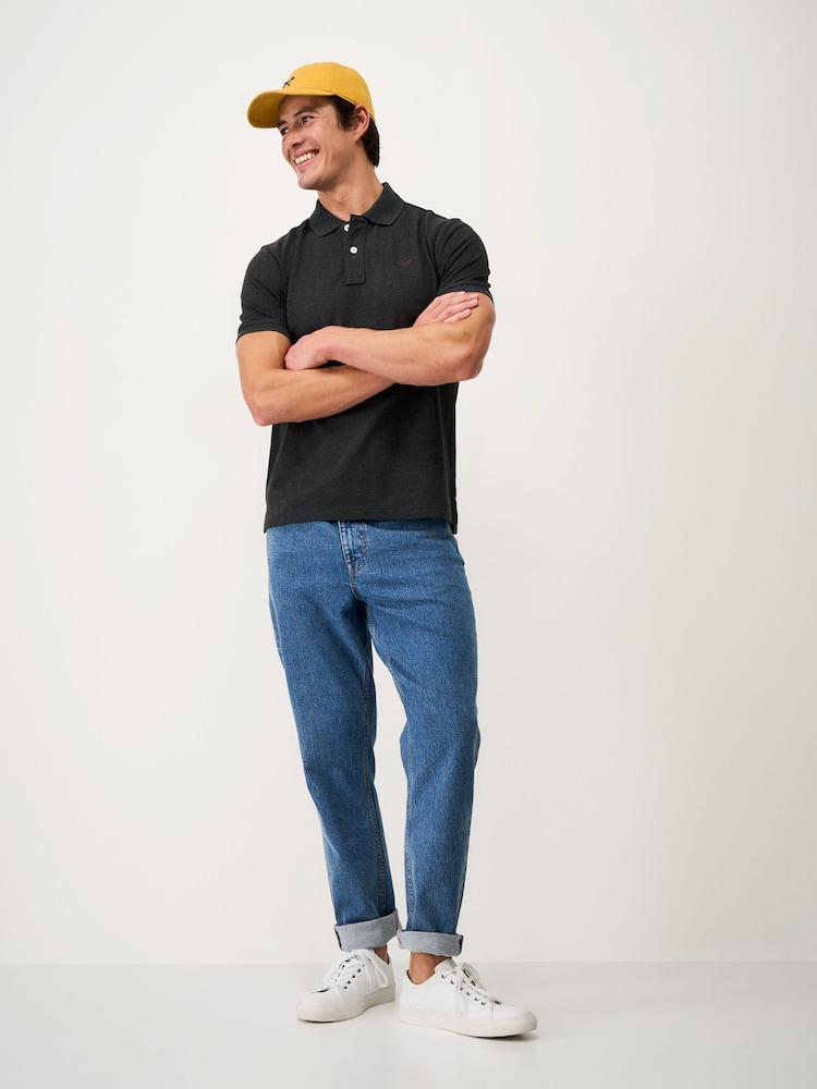 رمادي رمادي داكن - قميص بولو بيكيه قطن 100% من Crew Clothing - صورة 1 من 4