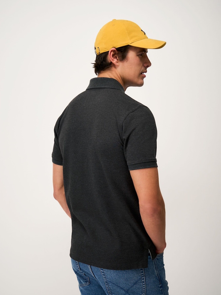 رمادي رمادي داكن - قميص بولو بيكيه قطن 100% من Crew Clothing - صورة 2 من 4