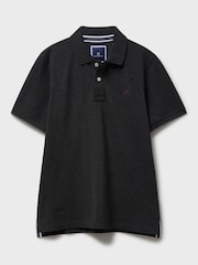 رمادي رمادي داكن - قميص بولو بيكيه قطن 100% من Crew Clothing - صورة 4 من 4