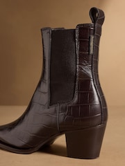 Brunt Crocs Print - Russell & Bromley Calle Block Heel Chelsea Boots - Bilde 11 av 12