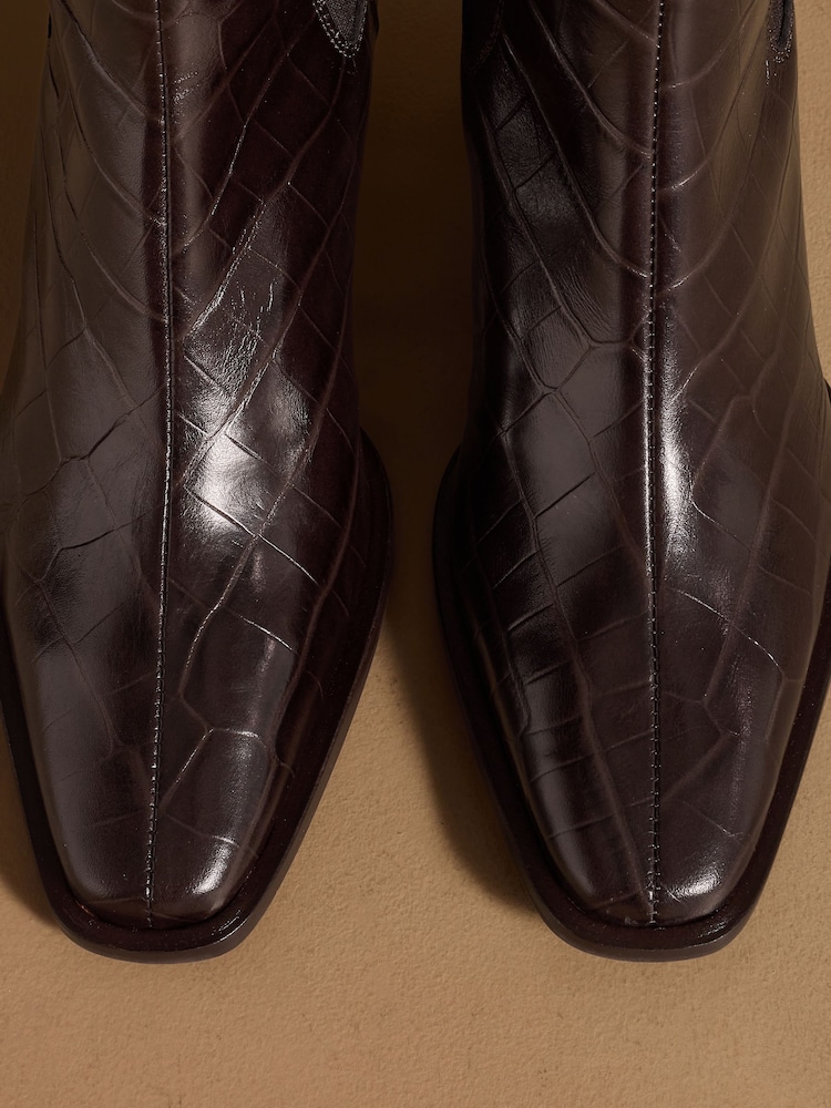 Brunt Crocs Print - Russell & Bromley Calle Block Heel Chelsea Boots - Bilde 12 av 12
