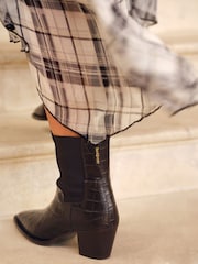 Brunt Crocs Print - Russell & Bromley Calle Block Heel Chelsea Boots - Bilde 4 av 12