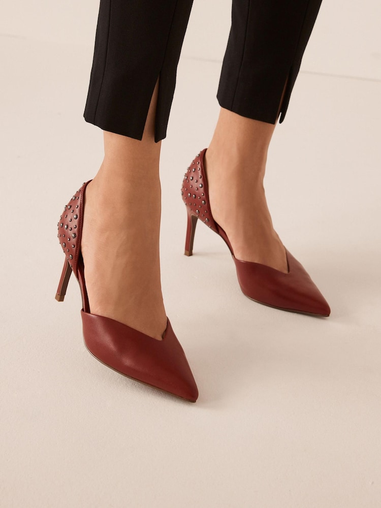 Red Forever Comfort® Studded Court Shoes - Image 1 of 8 Red Forever Comfort® Studded Court Shoes - Image 1 of 8