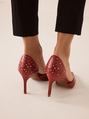 Red Forever Comfort® Studded Court Shoes - Image 3 of 8