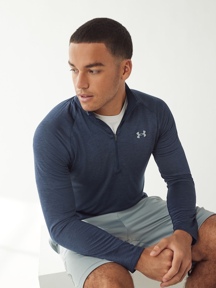 Azul marino - Forro polar con cremallera Tech Quarter de Under Armour - Imagen 1 de 6