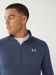 Azul marino - Forro polar con cremallera Tech Quarter de Under Armour - Imagen 4 de 6