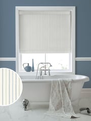 Laura Ashley Newport Blue Candy Stripe Made to Measure 100% Cotton Roman Blinds - Image 1 of 6