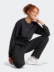 adidas Black Sportswear All Szn Fleece Crop Sweatshirt - Image 3 of 7