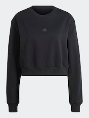 adidas Black Sportswear All Szn Fleece Crop Sweatshirt - Image 7 of 7