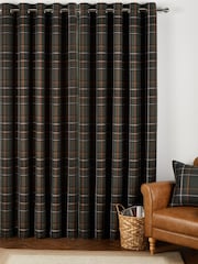 Green Next Cedar Check Eyelet Lined Curtains - Image 1 of 5