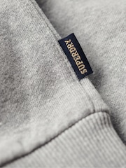 Superdry Ash Grey Marl College Script Loose Sweat top - Image 5 of 6
