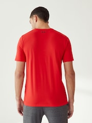 Красный - Футболка в спортивном стиле с логотипом на груди слева Under Armour - Image 3 of 7