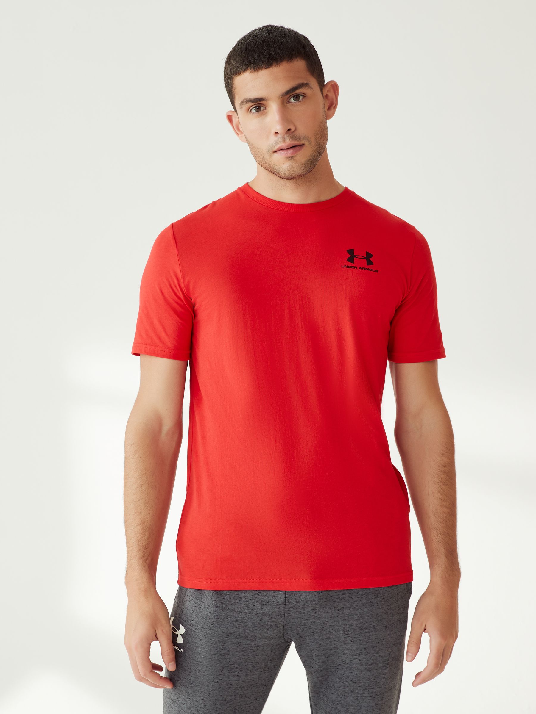 Buy Under Armour Red Sportstyle Left Chest Logo T-Shirt from Next USA