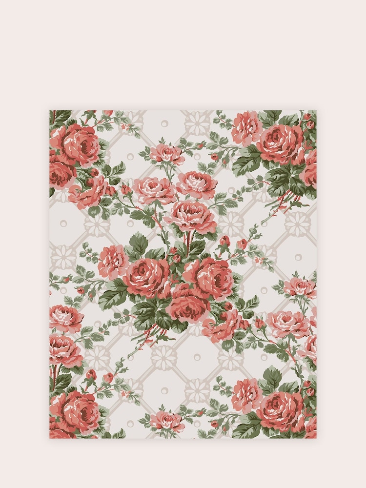 Laura Ashley Old Rose Pink Country Roses 10M Wallpaper - Image 2 of 4