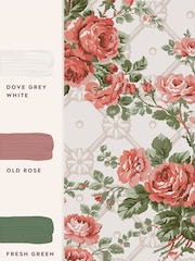 Laura Ashley Old Rose Pink Country Roses 10M Wallpaper - Image 4 of 4