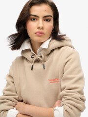 Superdry Cobblestone Grey Essential Logo 100% Cotton Hoodie - Image 3 of 4