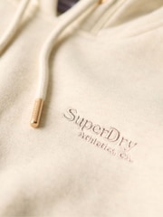 Superdry Light Oat Marl Essential Logo 100% Cotton Hoodie - Image 5 of 6