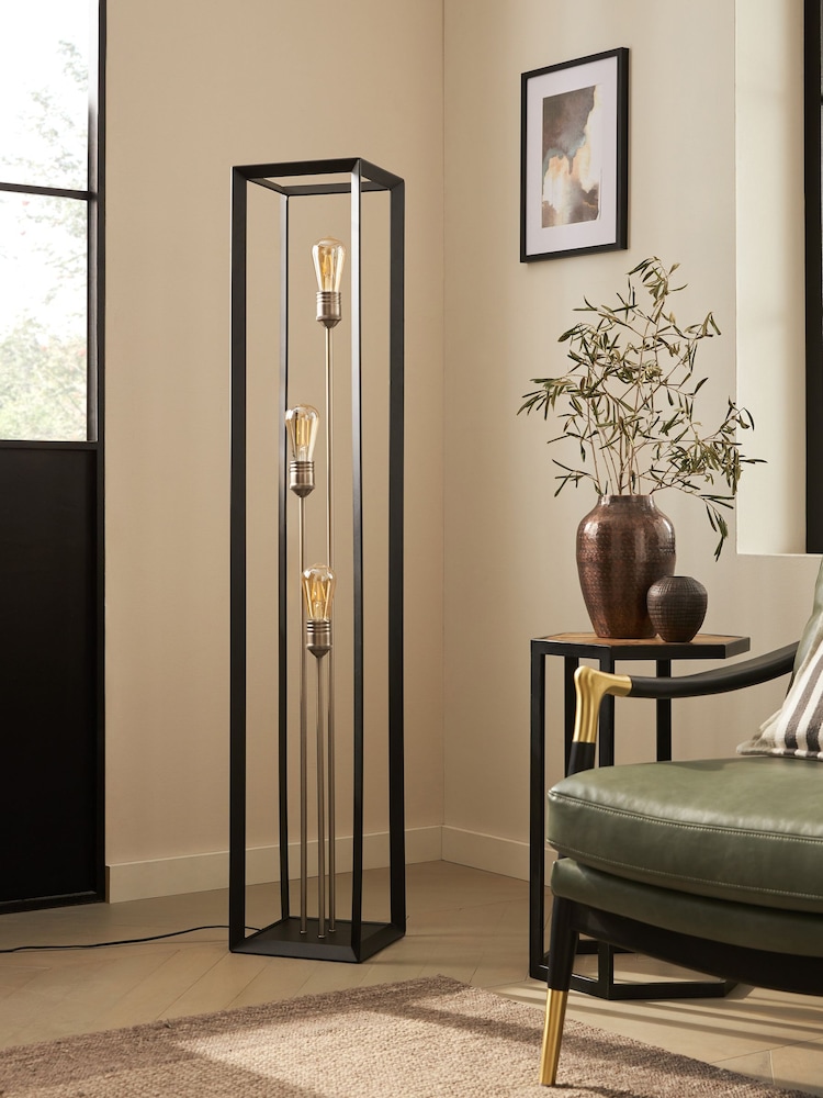 Black Brooklyn 3 Light Floor Lamp - Image 2 of 6
