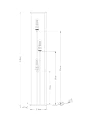 Black Brooklyn 3 Light Floor Lamp - Image 4 of 6