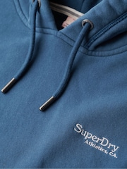 Superdry Sea Blue Essential Logo 100% Cotton Hoodie - Image 5 of 5