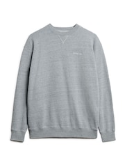 Superdry Grey Denver Orange 100% Cotton Essential Logo Overdyed Sweatshirt - Image 4 of 5