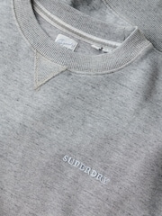 Superdry Grey Denver Orange 100% Cotton Essential Logo Overdyed Sweatshirt - Image 6 of 6